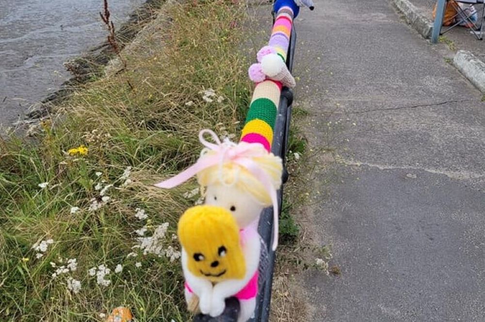 Burry Port yarn bombers-b9a9f407