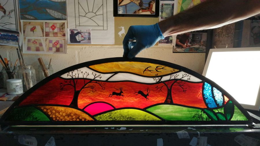 Cariad-Glass-Arched-glass-panel